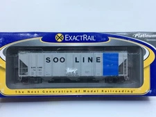 HO Exactrail Soo Line P-S 4427 Cu Ft 3-Bay Covered Hopper #70181 Metal Wheels