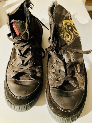 Cream Soda Too Fast To Live Too Young To Die High Top Sneakers Skull Dragon