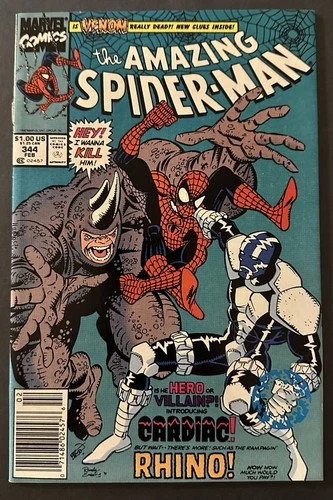 Amazing Spider-Man #344 1991 (VF) 1st. App. Of Cletus Kassidy Newsstand!