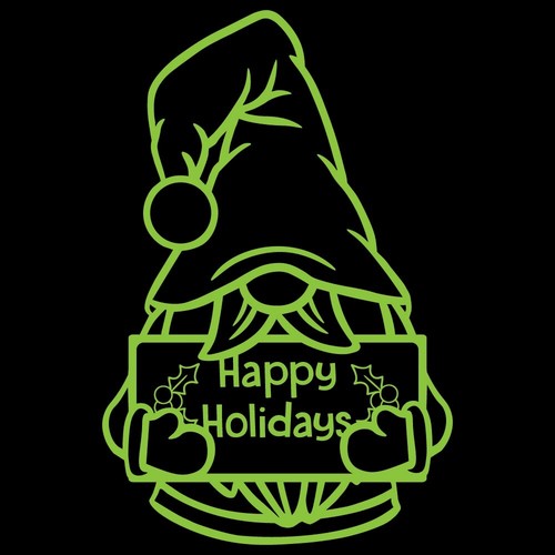 6.8" HAPPY HOLIDAYS GONK v1 Vinyl Decal Sticker Car Window Laptop Gnome Holiday - Picture 12 of 31