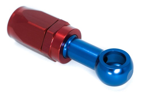 NBR Fitting-Ringstück M16 (16,3mm) Dash 8 /-8 AN /JIC8 Ringöse Rot/Blau eloxiert - Picture 3 of 5