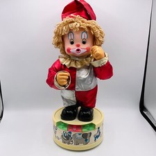 VTG Clown Bubble Blowing Musical Prop Creepy Circus Decor Halloween Decor **READ