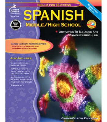 #ad Spanish: Middle High School Skills for Success Paperback GOOD $4.32