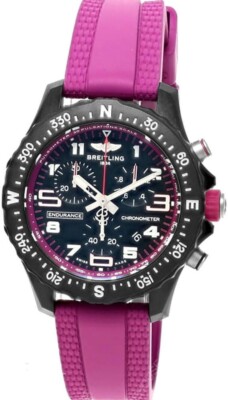 New Breitling Endurance Pro 38 Purple Rubber Unisex Watch