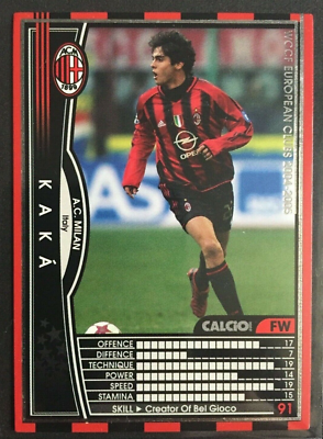 WCCF EXTRA、KOLE 2004-05 Panini SEGA WCCF Calcio Extra Kaka AC Milan Rare japanese