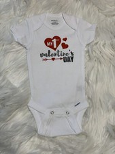 MY FIRST Valentine's Day Holiday Onesie Personalized Custom Baby Gift PICK SIZE