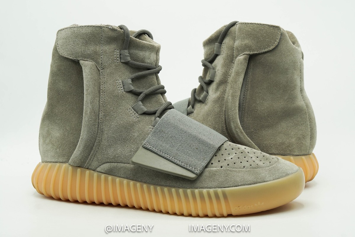 ADIDAS YEEZY BOOST 750 USED SIZE 8 LIGHT GREY GUM GLOW ADIDAS YEEZY BOOST 750 USED SIZE 8 LIGHT GREY GUM GLOW