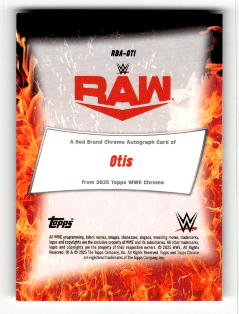 2025 Topps Chrome WWE Red Brand Autograph Sapphire Refractor #RBA