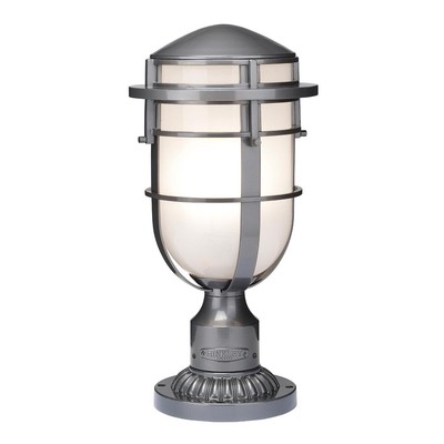 Weiß Silber Klassisch Stehlampe Außenlampe Garten 1x100W/E27 IP44 22,8x46,3 [cm]