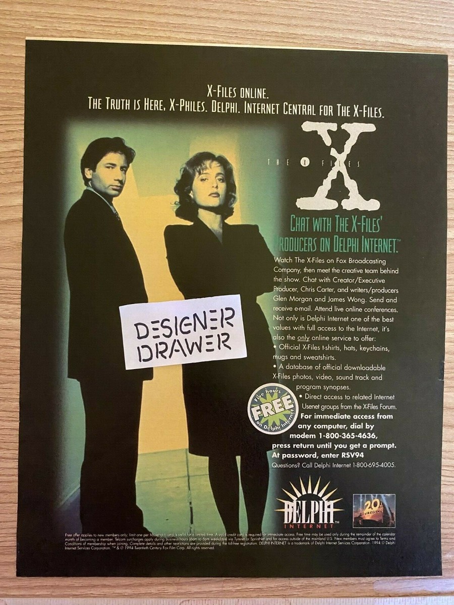 Ｘファイル X Files Online Promotional Print Ad Advertisement 1994 | eBay