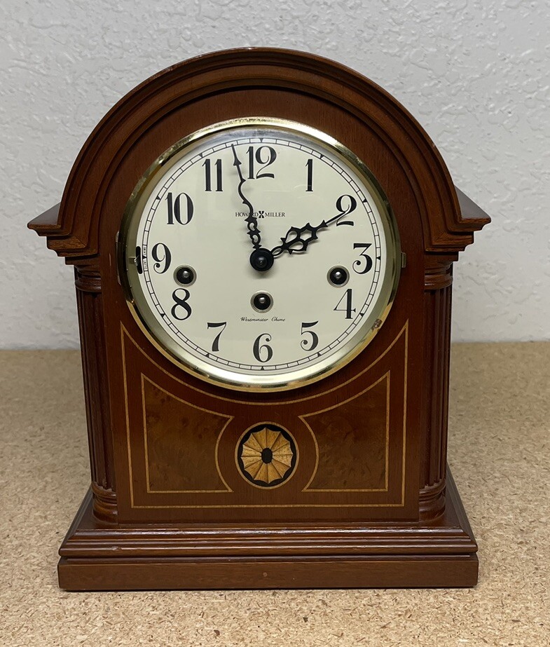 Howard Miller 613180 Barrister Mantel Clock Westminster Chimes 2 Jewel
