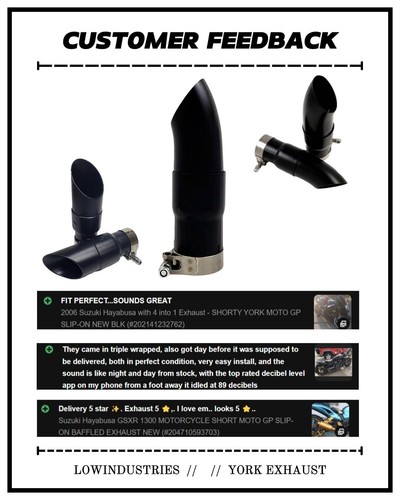 Motorcycle Slipon Shorty GP Exhaust Muffler Pipe FOR Suzuki Hayabusa 4 into 1 - Picture 9 of 12