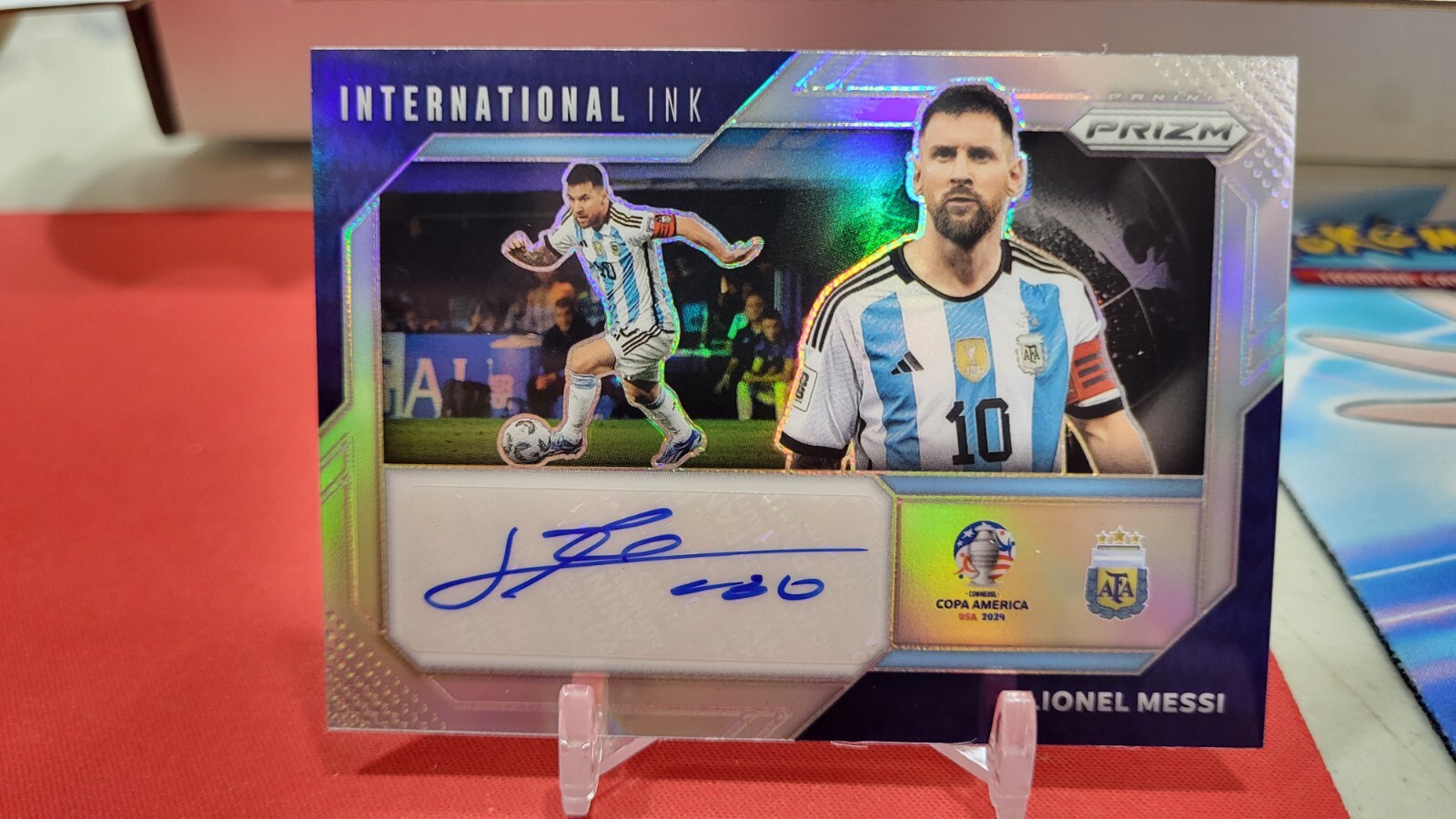 2024 Copa America Prizm Lionel Messi Auto Silver /99 International Ink Argentina