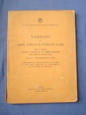 Militaria Regio Esercito Nozioni Di Armi Tiro Materiali Vari Puntamento E Tiro
