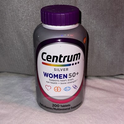 Centrum Silver Women 50+ Multi-Vitamin/Mineral Supplement 200 Tablets EXP 7/2025