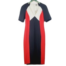 Asos *Rare* Women's Midi Colorblock Pencil Dress Sz 4 NWT