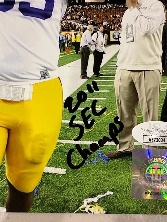 Bennie Logan signed 2011 SEC Champs Autographed LSU Tigers 8x10 Photo JSA - Image 3 of 4