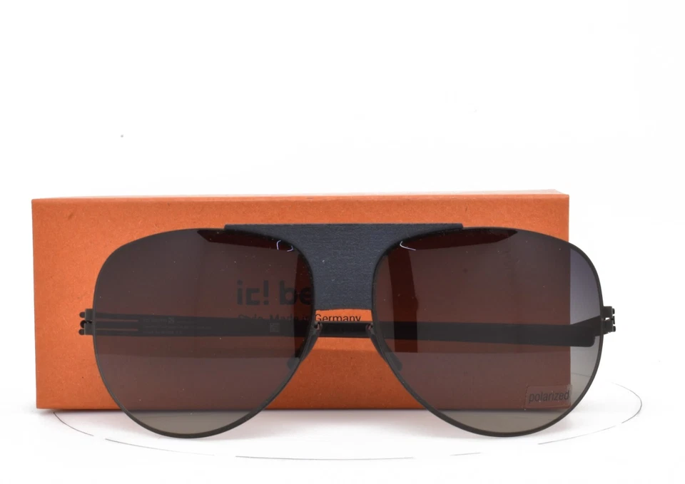 iC! Gafas de sol Berlin Roadster negras aviador polarizadas 62-16-145 Foto 2 de 4