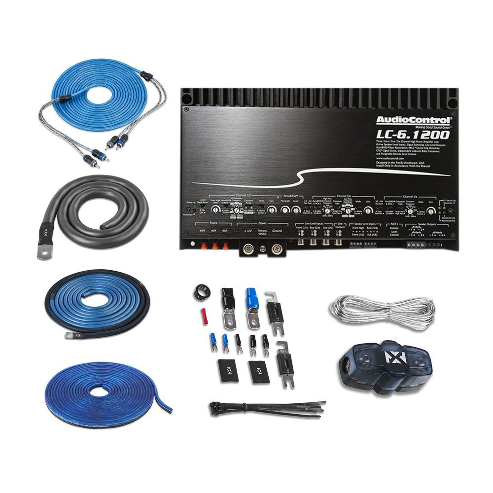 AudioControl LC-61200 1200W 6-Channel Car Amplifier w Free 10 Gauge Amp Kit 12379000₽