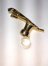 Antique Style Solid Brass Jaguar Head Handle For Wooden Walking Stick Handmade