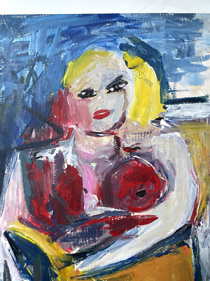 Willem De Kooning Original Gemälde Kunstwerk Abstrakt Expressionismus Frau C93