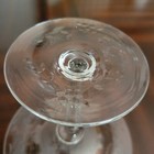 LIBBEY ENGRAVED CRYSTAL COMPOTE, MARKED — photo 3