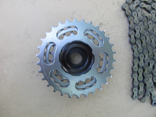 Vintage Campagnolo Rally Derailleurs, Shifters & Suntour Freewheel + Sedis Chain - Picture 19 of 19