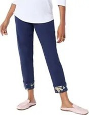 Isaac Mizrahi Live Tall 24/7 Stretch Pants Dark Navy 8 New