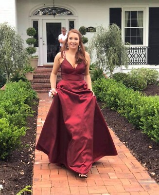 Faviana S10249 formal prom dresses Red With Back Opening Size