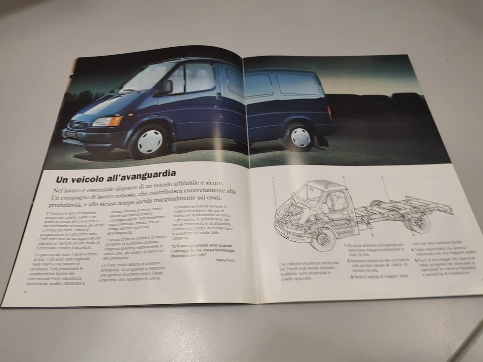 FORD TRANSIT ANNI 90 OPUSCOLO DEPLIANT PROSPEKT CATALOGO - Immagine 3 di 4