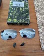 Polarized Lenses And Rubber NOSE Kit For Oakley Half Jacket 2.0 XL silver 