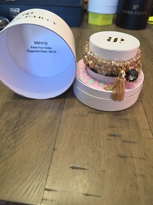Bomb Party Raise Your Glass RBP4730 Spring Stack 2022 Bracelet Set Boxed