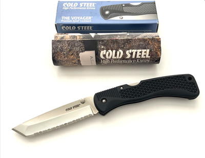 Cold Steel 34LTS Large Voyager Folding Knife Zytel Integral Clip Japan 1999