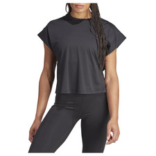 adidas Studio Crew Neck Short Sleeve Athletic T-Shirt Womens Size L  Casual Tops