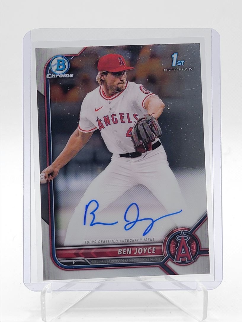 BEN JOYCE 2022 BOWMAN CHROME DRAFT 1ST AUTOGRAPH ANGELS AUTO Q3967