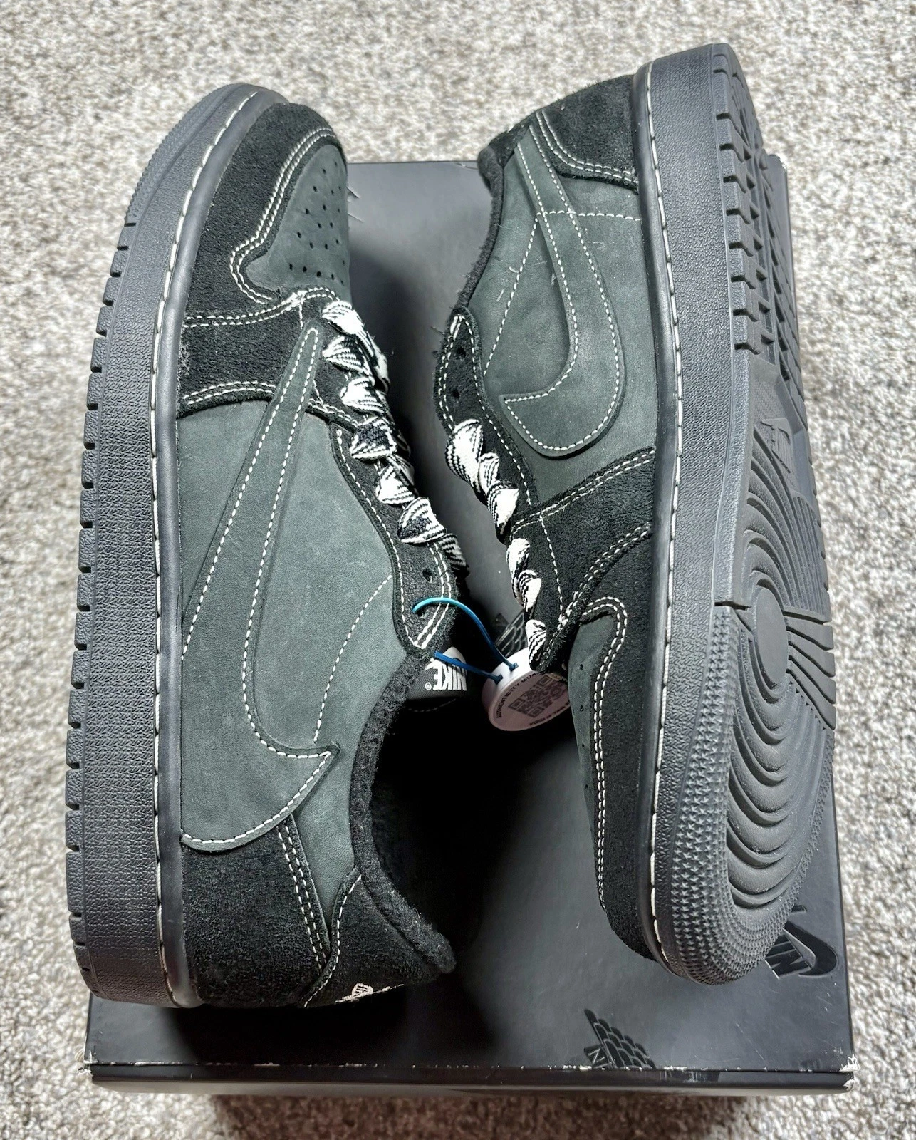 Jordan 1 Retro Low OG SP x Travis Scott Black Phantom da uomo taglia 9 US DM7866 001