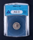 1894-O Barber Dime 10c ANACS AG3 Thin Holder ANA700
