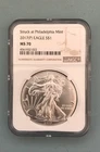 2017 (P) S$1 AMERICAN SILVER EAGLE NGC MS70 STRUCK AT PHILADELPHIA MINT BROWN