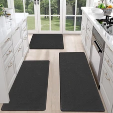 Anti Fatigue Kitchen Mats for Floor Set of 3 Cushioned Kitchen Rug Sets 3 Pie...