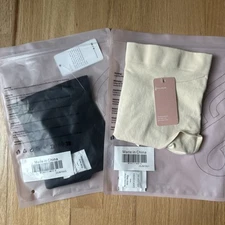 FeelinGirl Shapewear Women Small High Waisted Black Nude Underwear 2 Pair