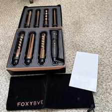 FOXYBAE ROSE GOLD TITANIUM 7-IN-1 CURLING WAND In Box