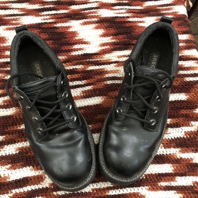 VTG 90s y2k Black Leather Skechers Jammer Oxford Chunky  display picture 1