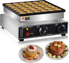 110V Commercial Mini Dutch Pancake Maker,36PCS Stainless Steel 