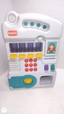 WORKS! Vintage 1997 Playskool Saving Sounds Bank ATM Toy Real Coin Sorter Sounds