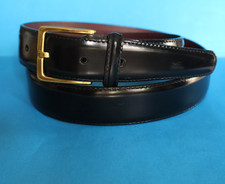 NICE Black Men's Brighton Leather Belt 1 1/8" wide SZ 34English Calf Glove 940