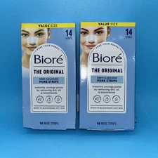 Biore Original Cleansing Blackhead Remover Pore Strips 14 ct 2 Pack