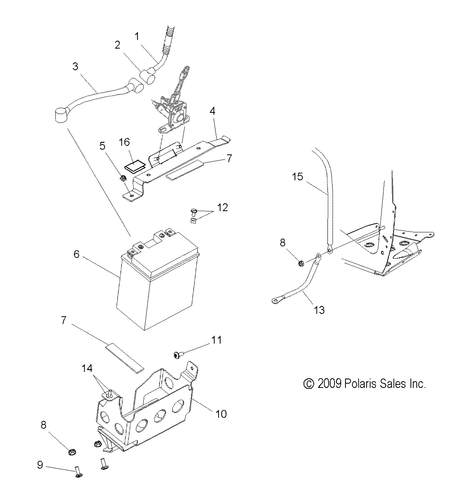 Câble de mise à la terre Polaris, 6 pouces, pièce d'origine OEM 4011169, quantité 1