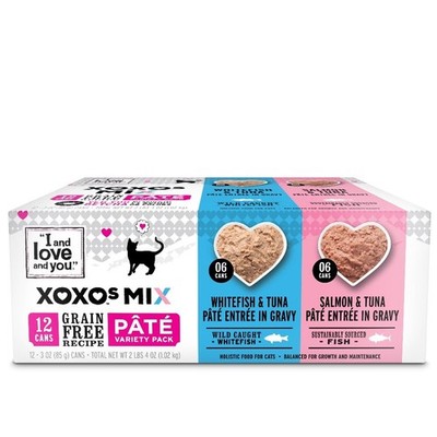 '''' XOXOs, Whitefish, and Tuna Pate' Canned Wet Cat Food