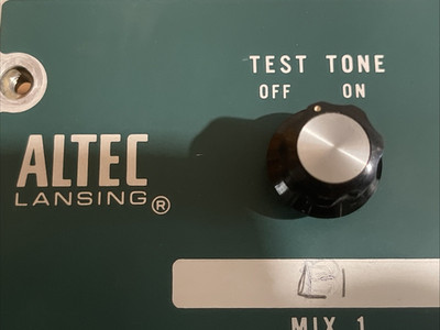 Altec Mixer Amplifier Knob Test Tone On Off