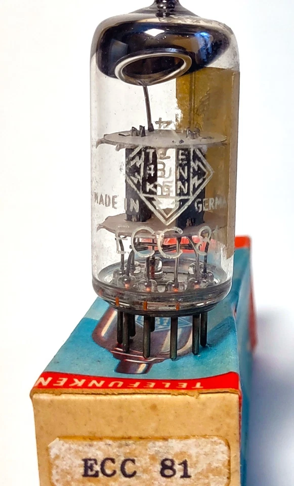 ECC81 12AT77 Telefunken Tube Valvola Röhre Lampe- MINT NOS NIB - Diamond - Audio - Bild 2 von 4